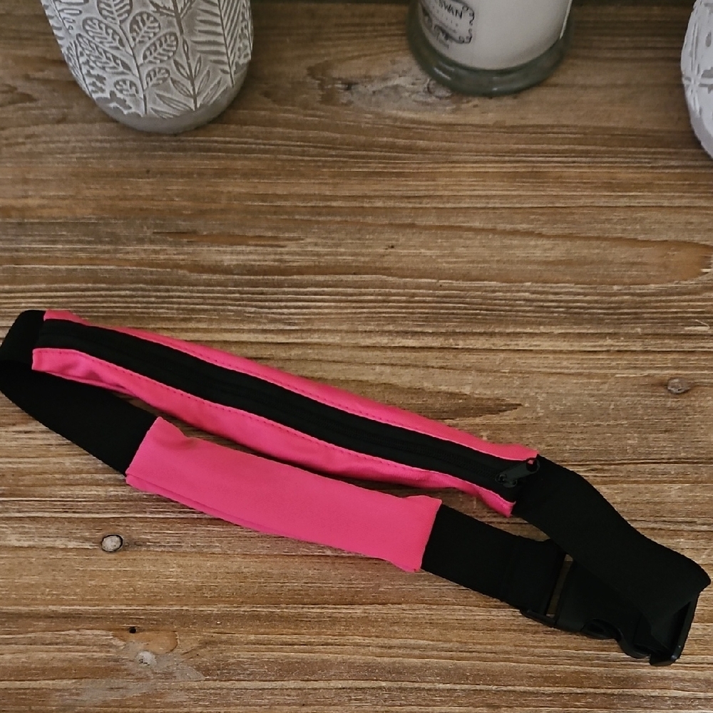 Pink and Black Waist Bag